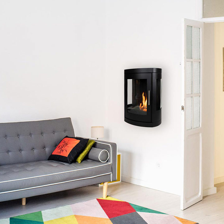 Wall-mounted bioethanol fireplaces