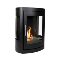 Oregon - Wall-mounted bioethanol wood-burner style fireplace