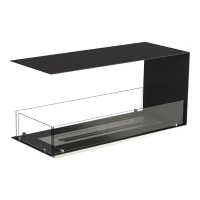 Foco Room Divider 1000 bioetanolitakka kolmipuolisella liekkin&auml;kym&auml;ll&auml;.