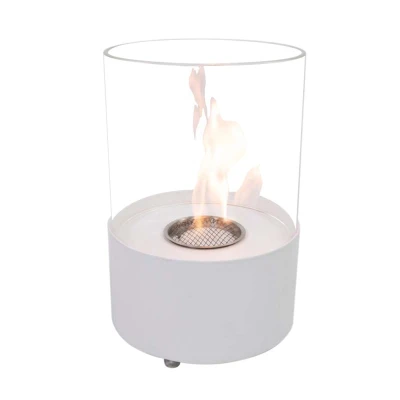 Tabletop Bioethanol Fireplace in White