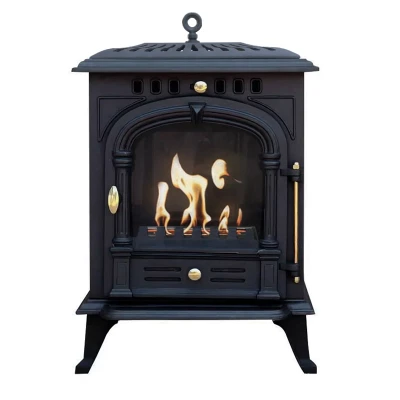 ScandiFlames Bergen - Free-standing bioethanol fireplace in cast iron construction