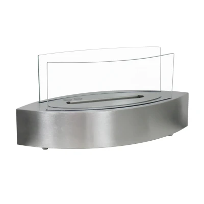 Bioethanol Fireplace Oval  Oval Bioethanol Fireplace with Glass