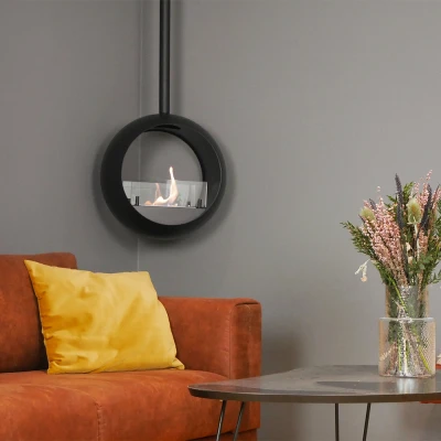 ScandiFlames Edmonton 2-sided suspended bioethanol fireplace ScandiFlames Edmonton 2-sided suspended bioethanol fireplace