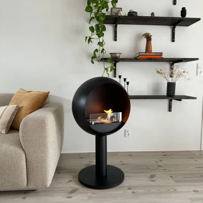 Edmonton Bioethanol Fireplace - Freestanding fireplace with sphere-shaped frame Edmonton Bioethanol Fireplace - Freestanding fireplace with sphere-shaped frame