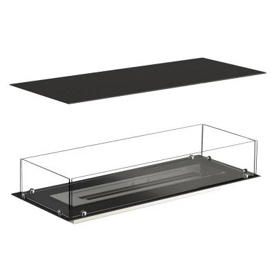 Foco Four 1000 - 4-sided bio fireplace Foco Four 1000 - Sleek 4-sided bioethanol fireplace for built-in installation