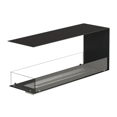 Foco Room Divider 1200 bioethanol fireplace with a three-sided flame view.