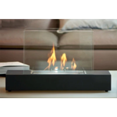 Black freestanding tabletop sized bio fireplace