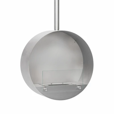 Ottawa Steel 50 cm - Round celing mounted bioethanol fireplace Ottawa Steel 50 cm - Round celing mounted bioethanol fireplace