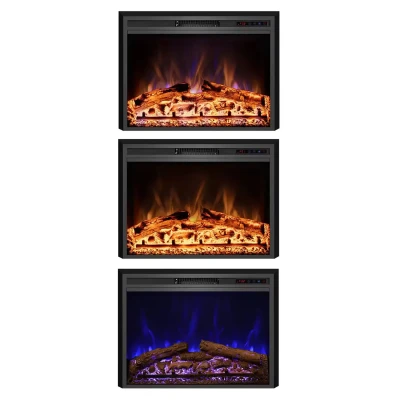 ScandiFlames Electric Pyrope 77 cm Fireplace Insert for Wall Mounting or Old Fireplace