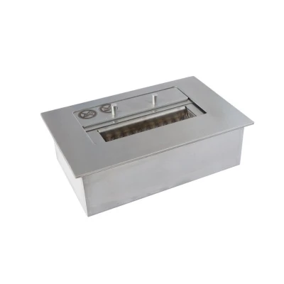 1.3 litre bioethanol burner in steel with a width of 24 cm 1.3 litre bioethanol burner in steel with a width of 24 cm