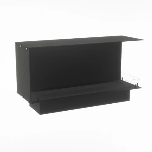 Foco Corner Right 1200 hybrid fireplace for built-in installation