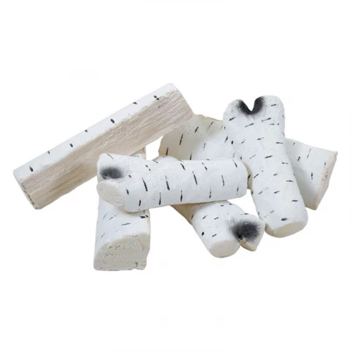 Six pieces of ceramic wood- style logs