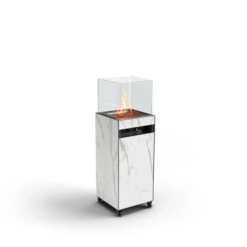 Planika OIA Outdoor Gas Patio Heater OIA Outdoor Gas Fireplace in White