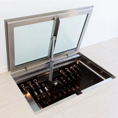 140 bottles wine cellar recessed in floor Vinorage wine cellar
