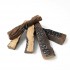 5 Decorative, ceramic wooden logs