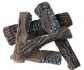 5 Decorative, ceramic wooden logs