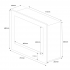 Black built-in electric fireplace without heat - width 75,5 cm