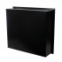 Black built-in electric fireplace without heat - width 75,5 cm