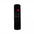 Black built-in electric fireplace without heat - width 75,5 cm