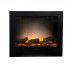 Black built-in electric fireplace without heat - width 75,5 cm