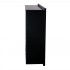 Black built-in electric fireplace without heat - width 75,5 cm