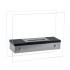 Steel and glass tabletop bio fireplace in square design