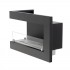 Left-sided ethanol corner fireplace for in wall installation