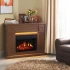 ArtiFlame Linz brown 2-in-1 electric fireplace with LED mood lighting effect