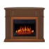 ArtiFlame Linz brown 2-in-1 electric fireplace with LED mood lighting effect