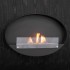 Oval bio fireplace for wall mounting