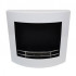 Curved Ethanol Fireplace in White