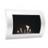 Ocean - Low-cost wall fireplace in white with a length of 60 cm