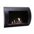 Ocean - Low-cost wall fireplace in black with a length of 60 cm
