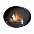 Oval bio fireplace for wall mounting