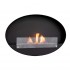 Oval bio fireplace for wall mounting