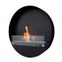 Round wall mounted bio fireplace 