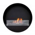 Round wall mounted bio fireplace 
