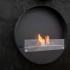 Round wall mounted bio fireplace 