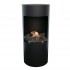 Montgomery Black open free-standing bioethanol fireplace in wood stove design