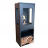 Cheyenne freestanding bioethanol fireplace in wood-burner stove style