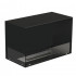 Foco Corner Left 800 - Modern left-sided corner bioethanol fireplace with sleek black design and tempered glass.