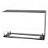 Foco Room Divider 800 Medium built-in bioethanol fireplace with 3-sided flame view and black powder-coated finish