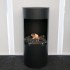 Montgomery Black open free-standing bioethanol fireplace in wood stove design