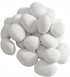 24 White ceramic pebbles