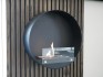Delaware Black - Round Wall-mounted bioethanol fireplace