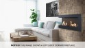 Corner bio fireplace 90 cm (right)