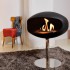 Cocoon Pedestal bio fireplace in black