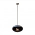 Ceiing-mounted bioethanol fireplace Cocoon Aeris Black with steel mounting rod