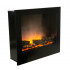 Black built-in electric fireplace without heat - width 75,5 cm