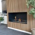 Foco One 1200 - Built-in bioethanol fireplace insert with a sleek black frame